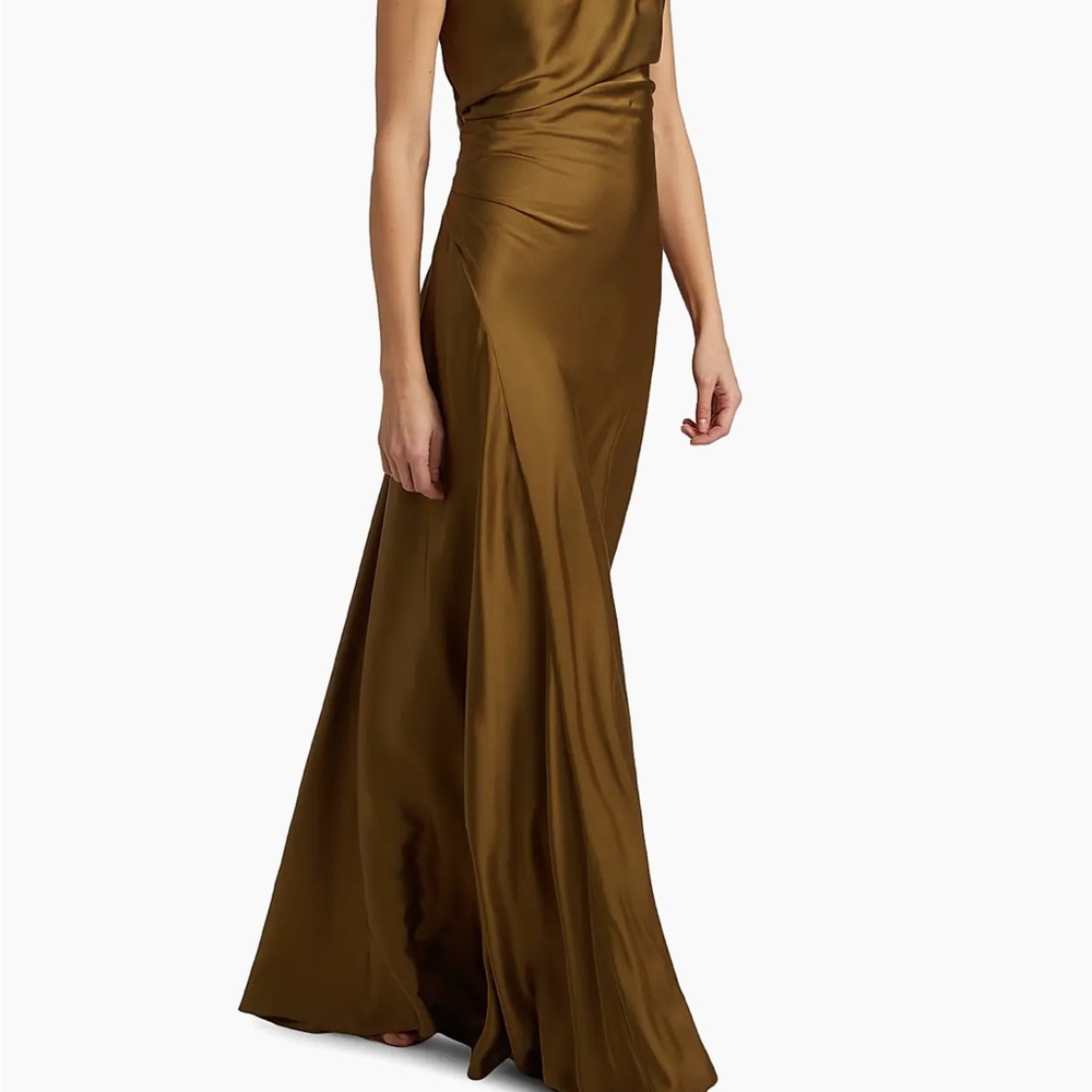 A.L.C. One Shoulder Gold Dress